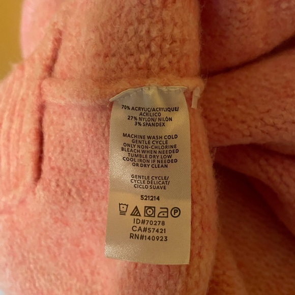 Loft Plus 16-18 Pink/Cream Cowl Neck Sweater - Picture 8 of 8